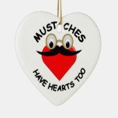 Mustakels hebben ook hart keramisch ornament (Rechts)