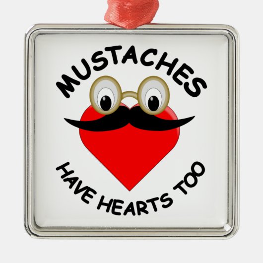 Mustakels hebben ook hart metalen ornament (Voorkant)