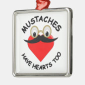 Mustakels hebben ook hart metalen ornament (Links)