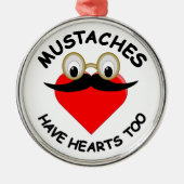 Mustakels hebben ook hart metalen ornament (Voorkant)