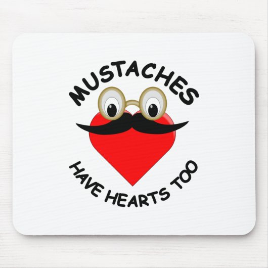 Mustakels hebben ook hart muismat (Voorkant)