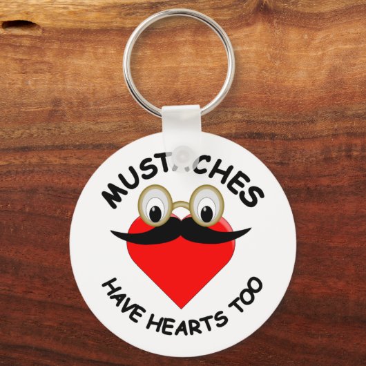 Mustakels hebben ook hart sleutelhanger (Voorkant)