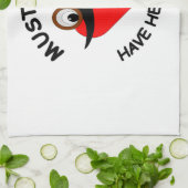 Mustakels hebben ook hart theedoek (Gevouwen)