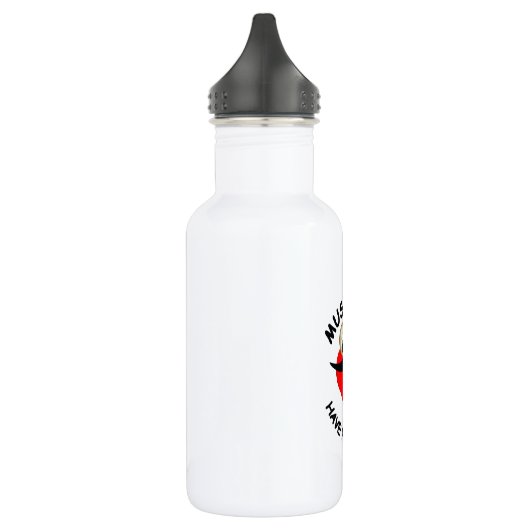 Mustakels hebben ook hart waterfles  (Links)