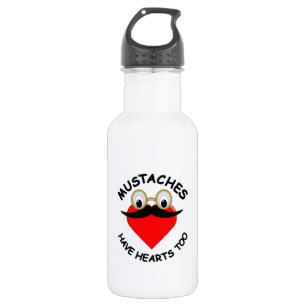 Mustakels hebben ook hart waterfles