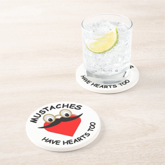 Mustakels hebben ook hart zandsteen onderzetter (Zijkant)