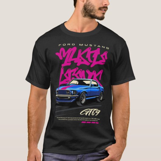 Mustang 1969 GT T-shirt (Voorkant)