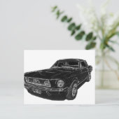 mustang 4 briefkaart (Staand voorkant)