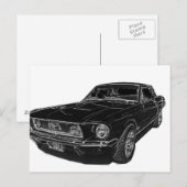 mustang 4 briefkaart (Voorkant / Achterkant)