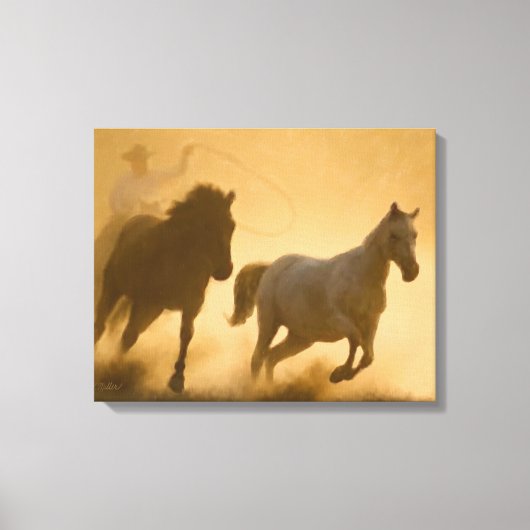 Mustang afgerdup canvas afdruk (Voorkant)