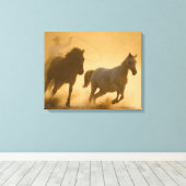 Mustang afgerdup canvas afdruk (Insitu (Houten vloer))