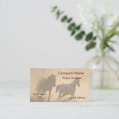 Mustang afgerdup Pastel Art Visitekaartje (Staand voorkant)