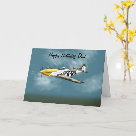 Mustang Birthday Kaart (Gele Bloem)