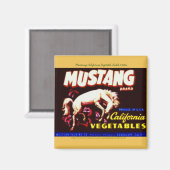 "Mustang California Vegetable Label-1940s" Magneet (Voorkant / Achterkant)