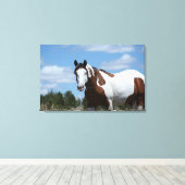 Mustang Custom Canvas Print (30.18 "x19.12")1.5", (Insitu (Houten vloer))