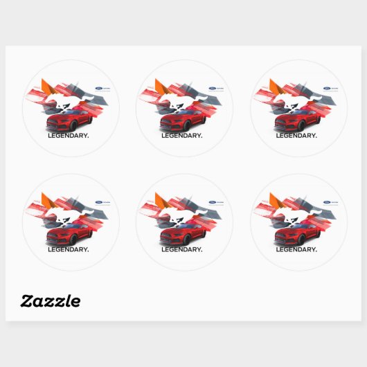 Mustang Customizer Ronde Sticker (Vel)
