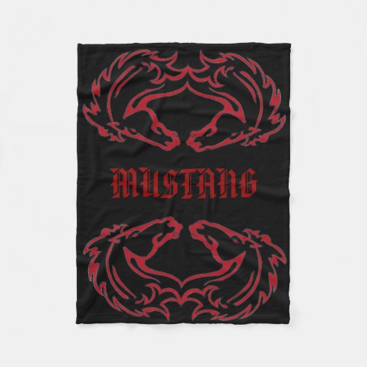 Mustang Double Fleece Blanket (Voorkant)
