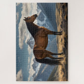 Mustang en Bergen Legpuzzel (Verticaal)