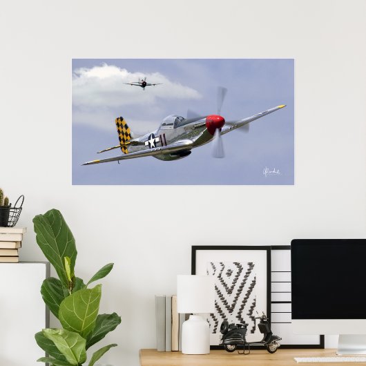 Mustang en Thunderbolt Poster (Thuiskantoor)