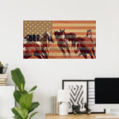 Mustang Flag Poster (Thuiskantoor)