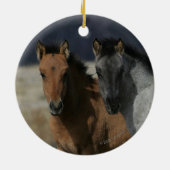 Mustang Foal Headshot Keramisch Ornament (Achterkant)