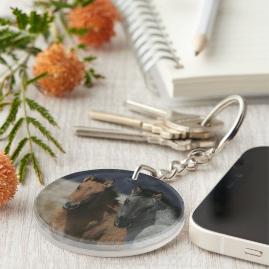 Mustang Foal Headshot Sleutelhanger (Voorkant Rechts)
