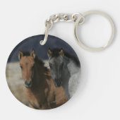 Mustang Foal Headshot Sleutelhanger (Achterkant)
