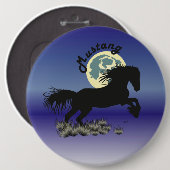 Mustang für Pferdeliebhaber Button (Voorkant /achterkant)