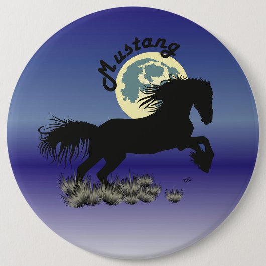 Mustang für Pferdeliebhaber Button (Voorkant)