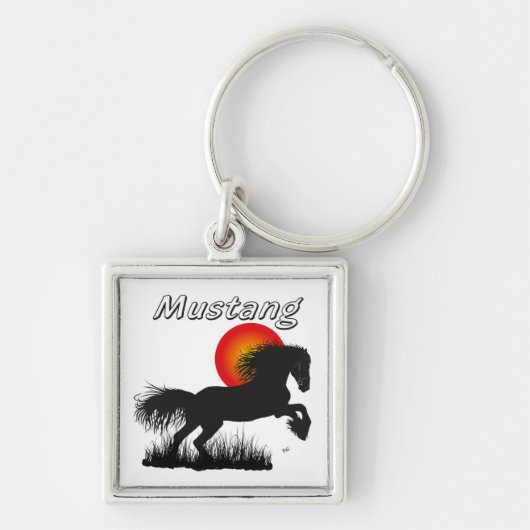 Mustang für Pferdeliebhaber Schlüsselanhänger Sleutelhanger (Voorkant)