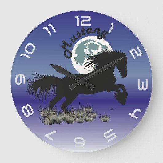 Mustang für Pferdeliebhaber Uhr Grote Klok (Voorkant)