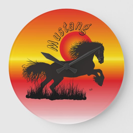 Mustang für Pferdeliebhaber Uhr Grote Klok (Voorkant)