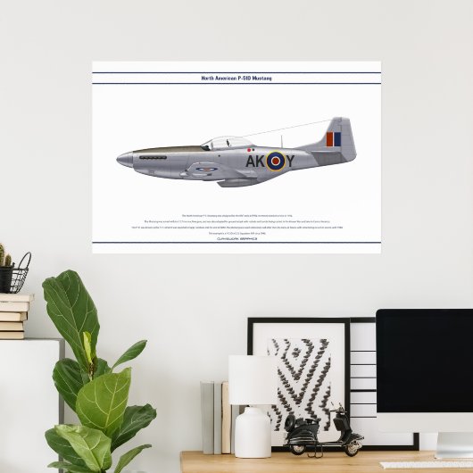 Mustang GB 213 Sqn 1 Poster (Thuiskantoor)
