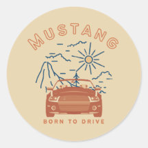 Mustang Geboren om Sticker te rijden