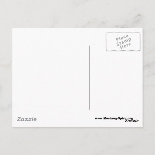 Mustang-geest Briefkaart (Achterkant)