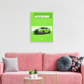 Mustang GT500 Muscle Car Poster – Green Canvas Afdruk (Insitu (Woonkamer))