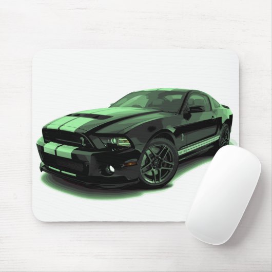 Mustang GT 500 Green Muismat (Met muis)