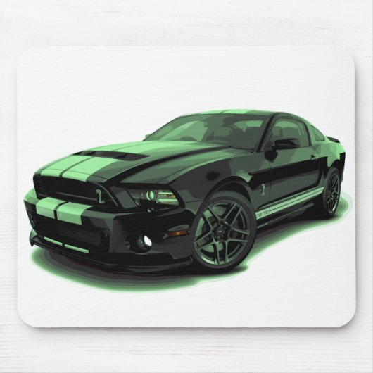 Mustang GT 500 Green Muismat (Voorkant)