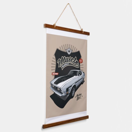 Mustang Hangend Wandkleed (Gebogen)