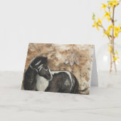 Mustang Horse beroemd gemaakt door BiHrLe Kaart (Gele Bloem)