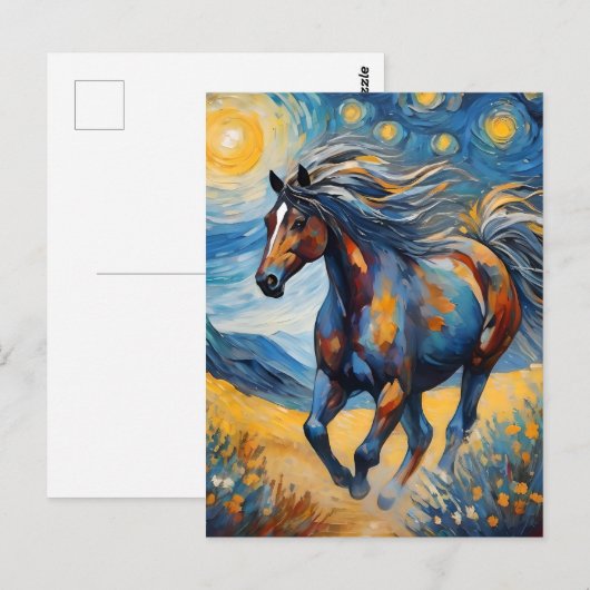 Mustang Horse Briefkaart (Voorkant / Achterkant)