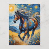 Mustang Horse Briefkaart (Voorkant)