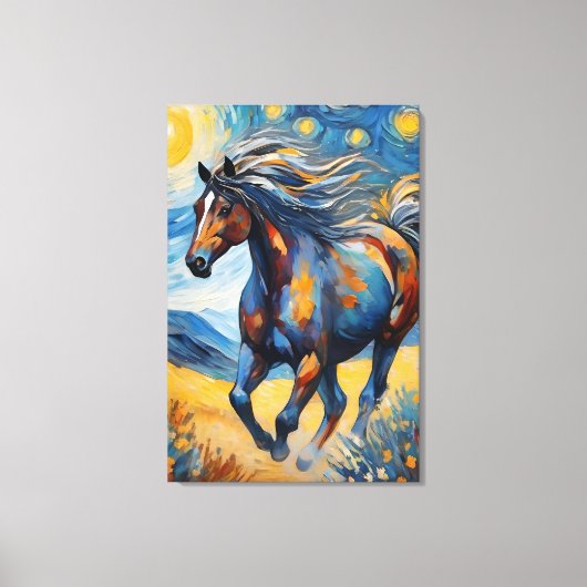 Mustang Horse Canvas Afdruk (Voorkant)