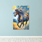 Mustang Horse Canvas Afdruk (Insitu (Houten vloer))
