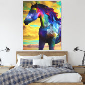 Mustang Horse Canvas Afdruk (Insitu (Slaapkamer))