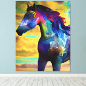 Mustang Horse Canvas Afdruk (Insitu (Houten vloer))