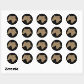 Mustang Horse Head Ronde Sticker (Vel)
