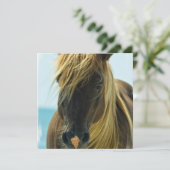 Mustang Horse Invitation Kaart (Staand voorkant)