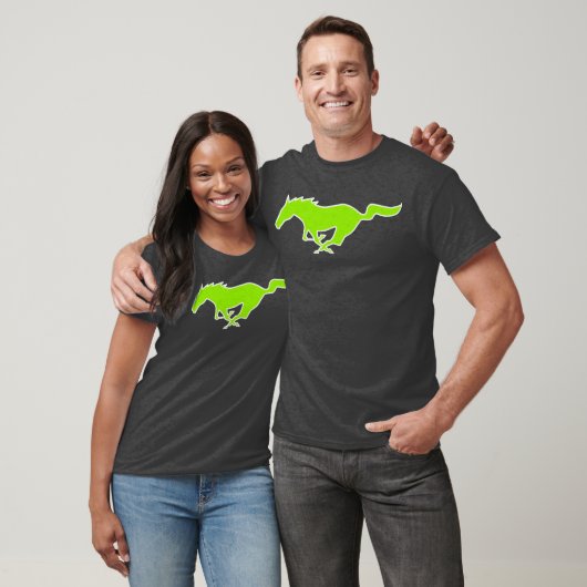 Mustang Horse Neon Green 2022  T-shirt (Unisex)