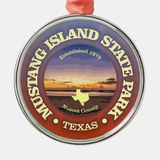 Mustang Island SP Metalen Ornament (Voorkant)